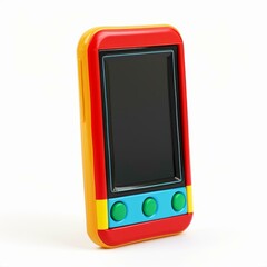 Poster - Colorful electronic doodle sketch pad toy on white background
