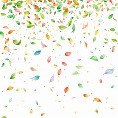 Poster - colorful leaves falling creating a festive atmosphere