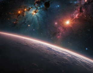 space background with many stars