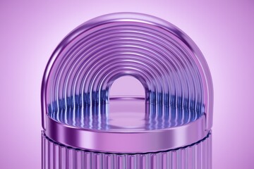 Poster - Purple metallic archway structure for product display or design presentations
