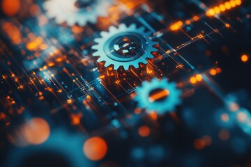 Poster - A detailed view of a clock component on a circuit board