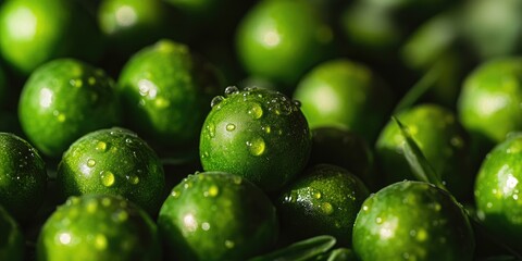 Poster - A close-up shot of a bunch of green olives, perfect for food photography or illustrations