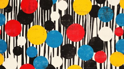Poster - A design featuring numerous dots on a monochrome background, ideal for use in graphic design projects or as a unique accent