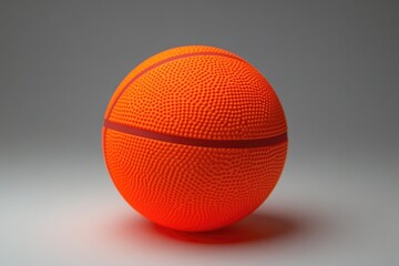 Poster - Close-up shot of a basketball ball on a table
