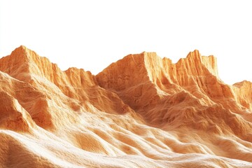 Poster - A desert landscape with a mountain in the background
