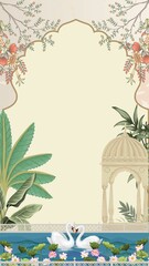 indian wedding invitation template design