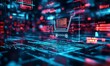 © Александр Михайлюк - Sleek image of ai integration in retail with bold shopping cart icon and tech background
