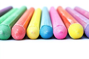 Poster - Close-up shot of a variety of colorful crayons
