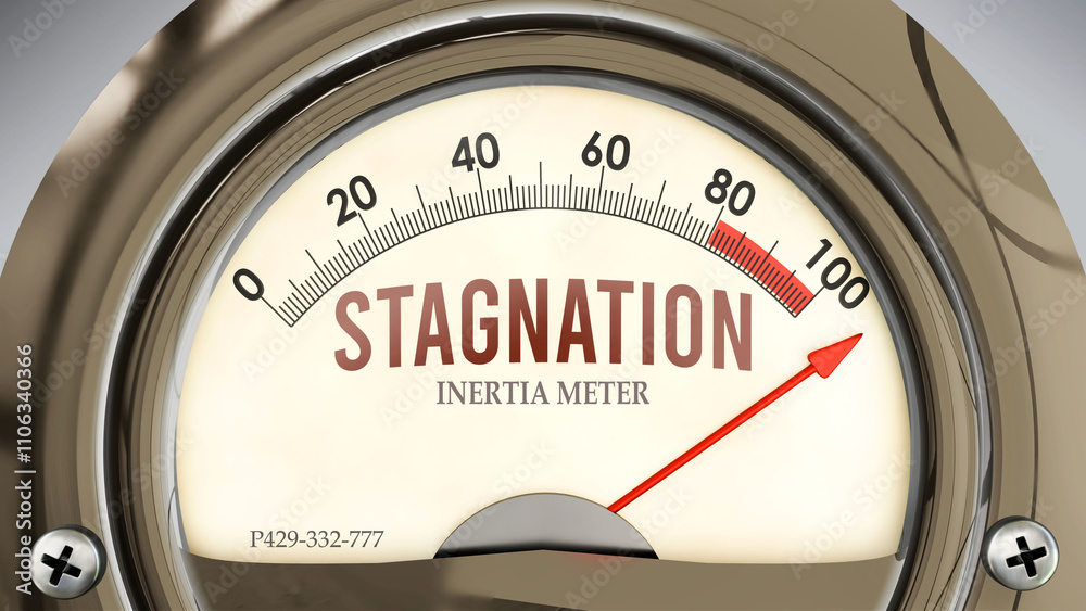 Stagnation and Inertia Meter that is hitting a full scale, showing a ...