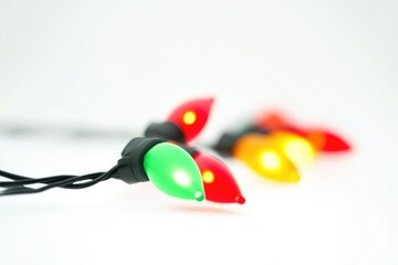 Poster - Table decoration with festive Christmas lights