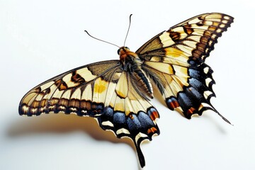 Poster - A close-up image of a butterfly on a white background