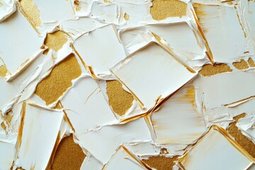 Aufkleber - Close-up shot of white and gold paint on a wall