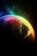 Wall Mural - colorful space galaxy