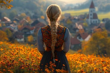 Wall Mural - Bavarian dirndl pride