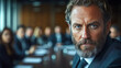 © Atmospheric stock - Confident caucasian mature male leader in business meeting with diverse team