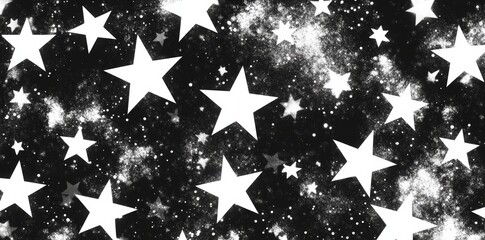 Wall Mural - A contemporary space illustration showcasing a galaxy with twinkling stars