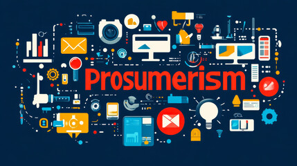 Poster - Creative Prosumerism in Modern Content Creation and Digital Culture Illustration