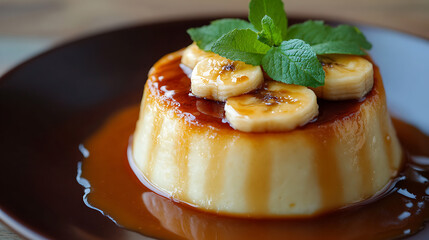 Poster - Dessert paired with caramelized bananas