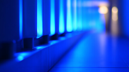 Poster - A blue glow from the blue light in the background