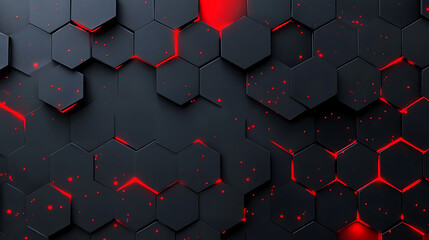 Aufkleber - Black and red computer graphics background