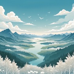 Canvas Print - Celebrating Clean Air: A Vision of Blue Skies and Nature's Beauty