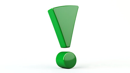 Aufkleber - Green exclamation mark isolated on a white background