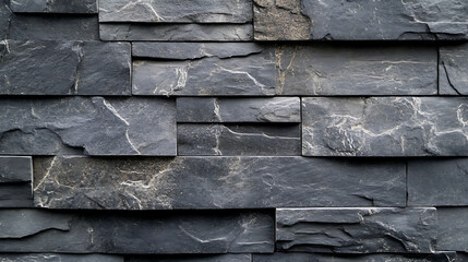 Poster - Black stone background with copy space for header design, Texture of concrete wall surface
