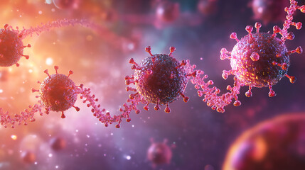 Aufkleber - Abstract medical background with a molecular theme