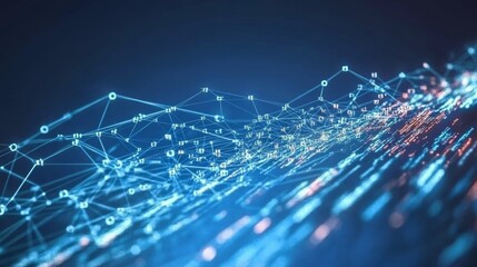 Digital Data Flow Cyber Global Communication, Coding, and Agile Digital Transformation