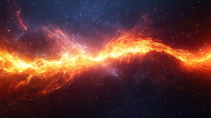 Wall Mural - cosmic nebula abstract background: colorful glowing space wonders