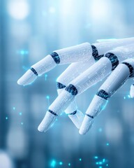 Poster - Intricate Design of a Futuristic Robot Hand Showcasing Advanced Technology and Artificial Intelligence