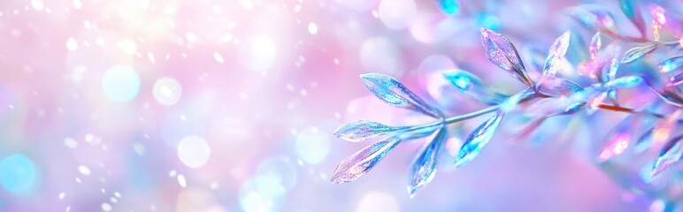 Poster - Winter Wonderland With Delicate Snowflakes and Pastel Hues Creating a Magical Backdrop