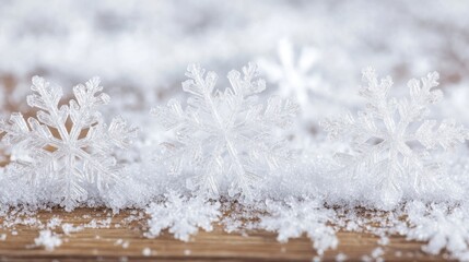 Poster - Whispering Snowflakes Dance Gently in Pastel Hues on a Winter's Morning