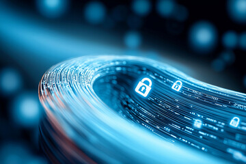 Poster - Ai generated cybersecurity event digital space abstract art virtual environment dynamic viewpoint innovative concepts