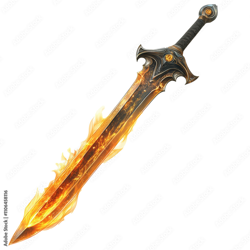 Flaming Sword Isolated On Transparent Background PNG Stock Photo Flaming Sword Isolated On Transparent Background PNG Stock Photo