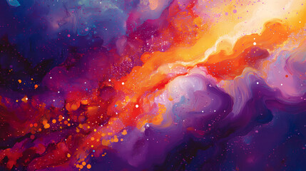Wall Mural - Cosmic nebula - a vibrant display of celestial beauty. Nebula. Illustration