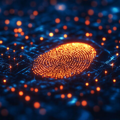 Poster - Ai generated insights digital fingerprint analysis in technology data science environment futuristic viewpoint