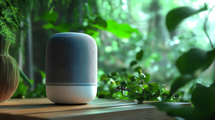 Poster - A voice-controlled smart speaker, capable of performing various tasks and providing information based on spoken commands