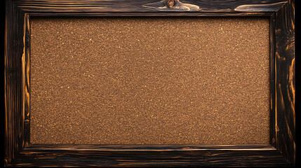 Aufkleber - Blank cork board or message board, texture or background, Brown empty cork board texture, can be used as background, top view