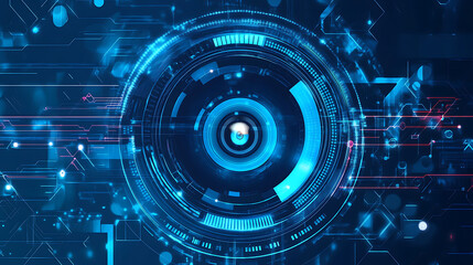 Poster - Abstract representation of home security, emphasizing protection, surveillance, and peace of mind through innovative technology and vigilant monitoring