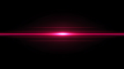Poster - Abstract lighting background pink red lines on black background