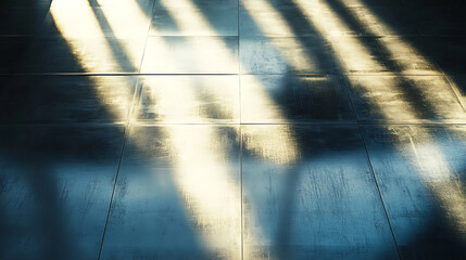 Aufkleber - Brushed steel plate background texture horizontal ray lighting and shadow reflections