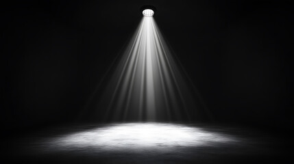 Poster - Dark background with a light beam in the middle