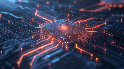 Poster - Nanotechnology concept featuring a neural network with a single artificial connection