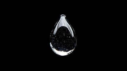Aufkleber - Water drops on black background in a drop of rain