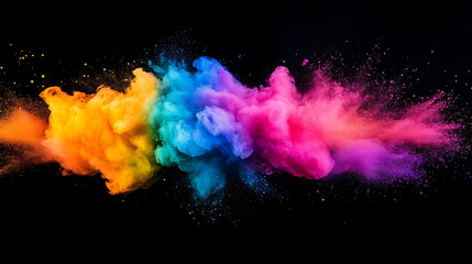 Aufkleber - Multicolor splash painting in the background