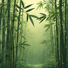 Poster - Bamboo forest path