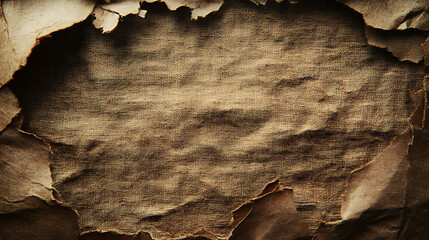 Poster - Cardboard sheet of paper texture, brown and rough canvas background
