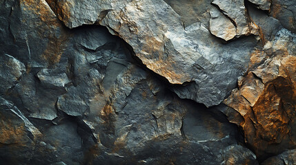 Aufkleber - Dark grey brown slate background or natural stone texture