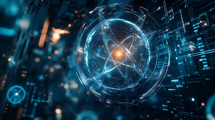 Leinwandbilder - Futuristic network neon cityscape at night background in Hong Kong, illustrating the concept of Metaverse cryptocurrency technology
